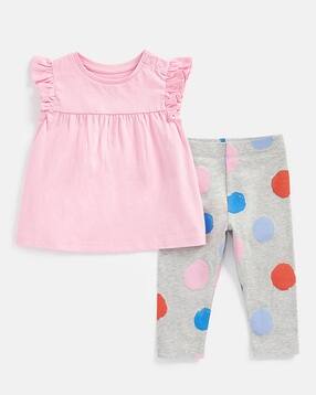 mothercare Printed Pants with Top Set-picture-46