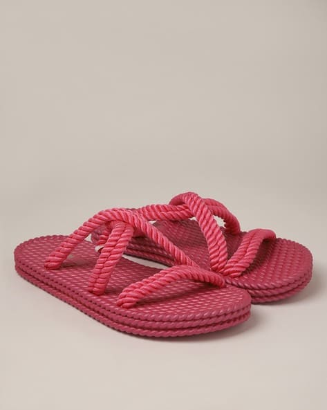 Buda Jeans Co Textured Strappy Slip-On Sandals