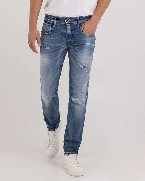 Men's Aged Eco 20 Years slim fit Anbass jean - REPLAY Online Store