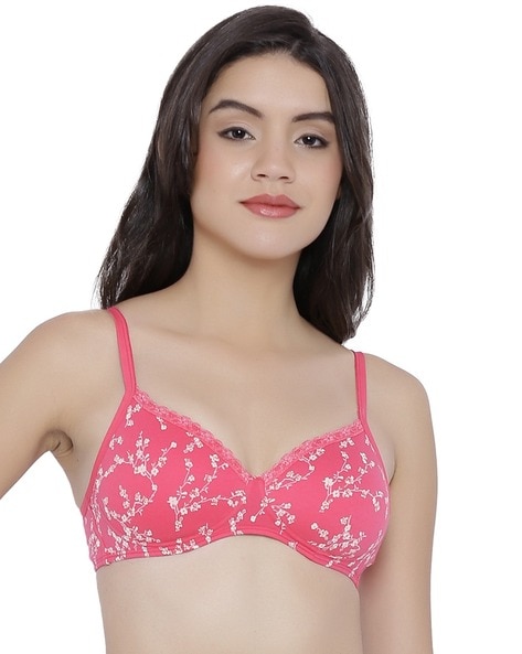 Buy Trylo Double Layered Non-Wired Full Coverage Blouse Bra - Pink