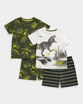 Pack of 2 Printed T-Shirts & Shorts Set-image-47