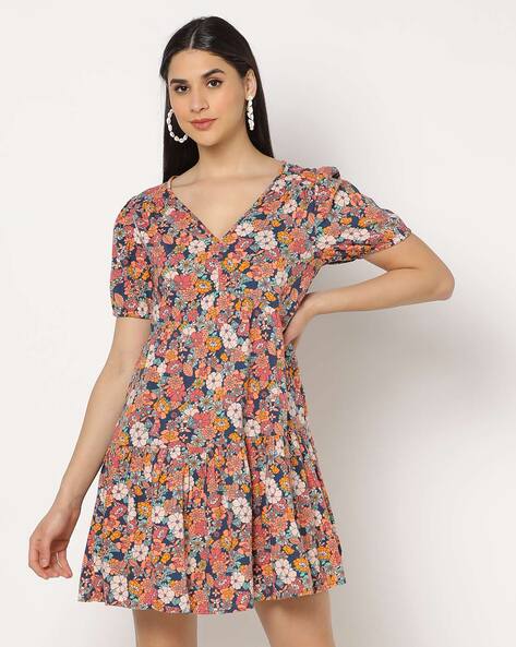 Gap floral hot sale wrap dress