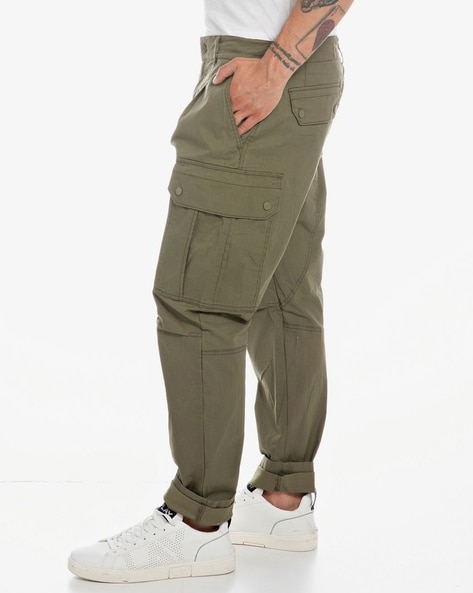 Replay Jaan Hyperflex Cargo Pants Hunter Green at CareOfCarl.com