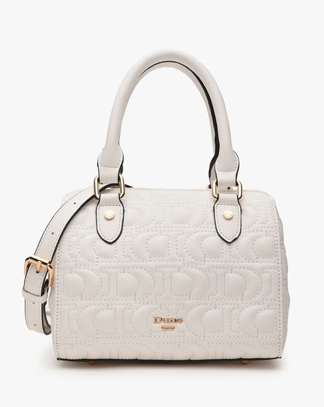 Quilted Double Zip Tote Bag, Dune London