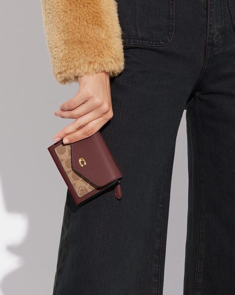 COACH®: Wyn Small Wallet In Colorblock Signature Canvas