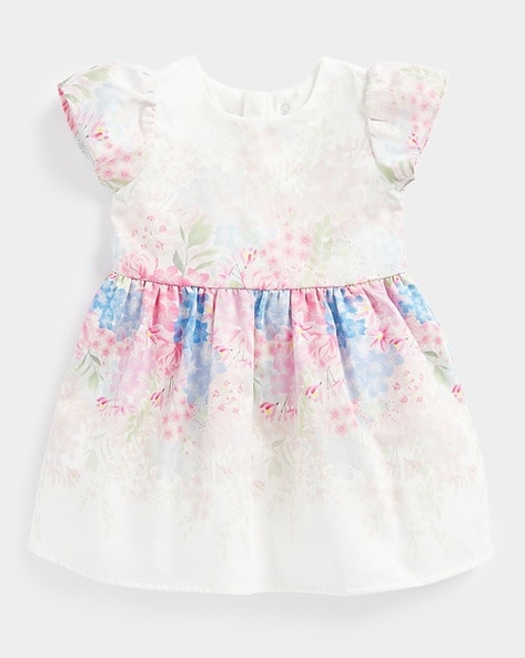 Buy Mothercare Girls Half Sleeve Dresses Natures Playground-Pink Online at  Best Price | Mothercare