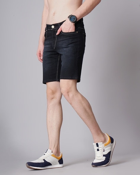 Bare Denim Men Thigh Length Slim Fit Blue Shorts - Selling Fast at  Pantaloons.com
