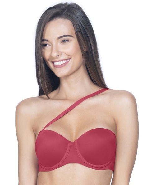 Amante Padded Wired Push-Up Bra With Detachable Straps - Red (36C)