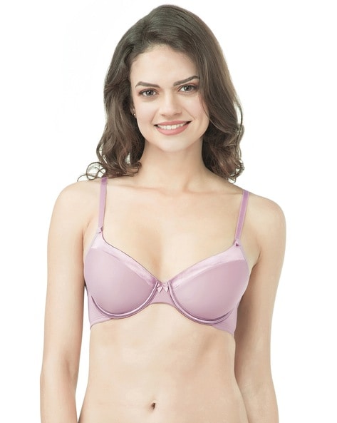 Buy Amante Smooth Charm Padded Non-Wired T-Shirt Bra - Pink Online