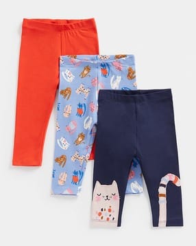 Pack of 3 Cat Print Leggings