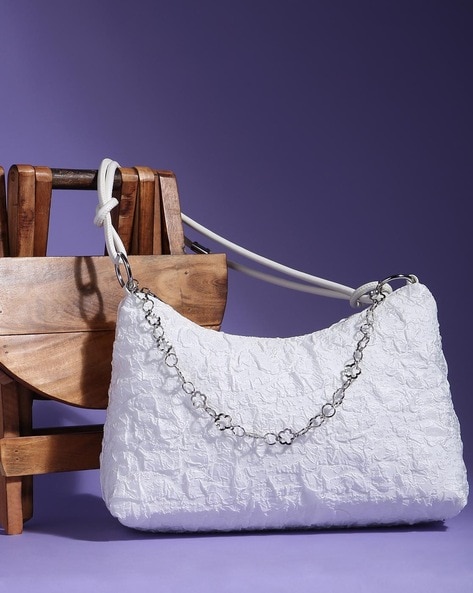 White Bling Shoulder Bag by RIB for rent online | FLYROBE