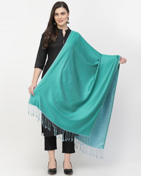 Reversable Stole with Fringed Hem Price in India