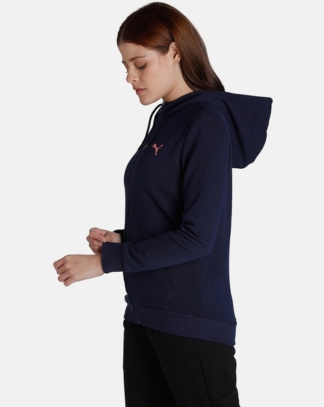 Blue puma hoodie top womens