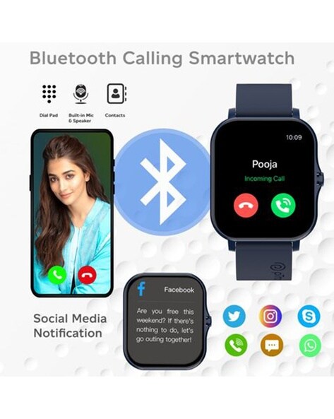 pTron Pulsefit P61+ 4.6 cm Full Touch Display Bluetooth Calling Fitnes -  pTron India