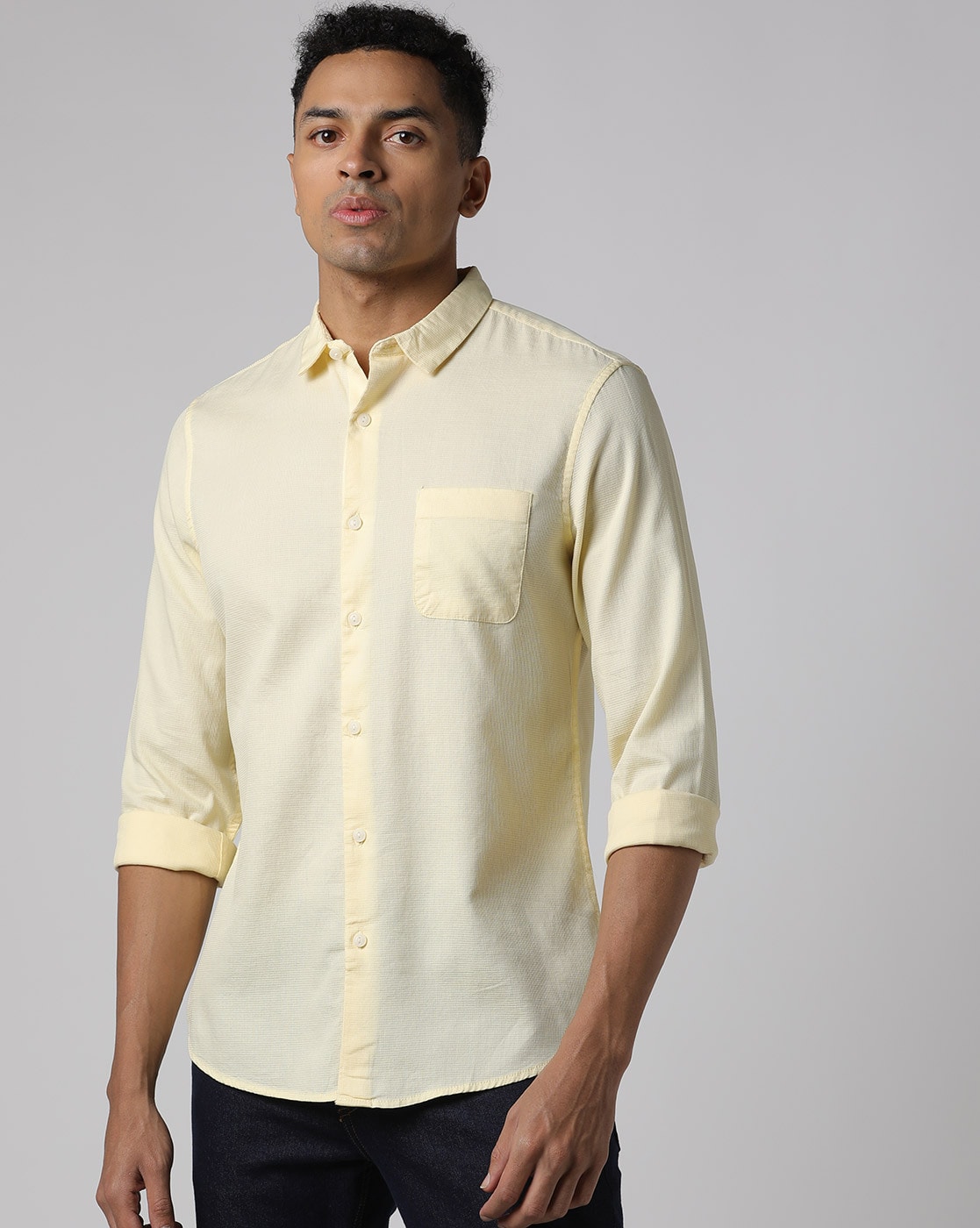 pastel yellow shirt mens