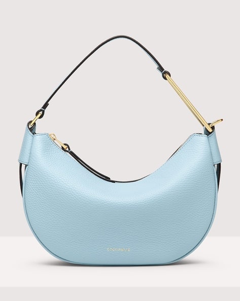 Buy COCCINELLE Priscilla Leather Shoulder Bag Aqua Blue Color