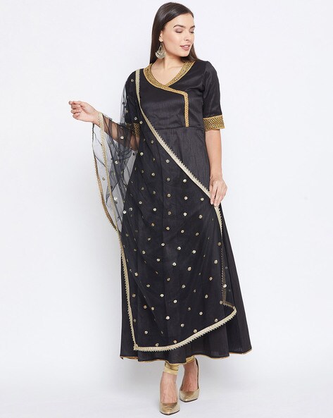 Embellished Dupatta with Lace Price in India