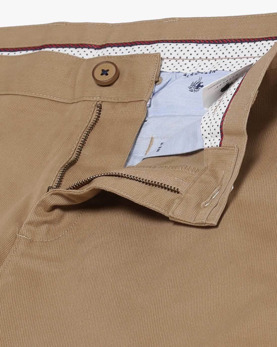 Buy online Beige Polyester Flat Front Trousers Formal Trouser from Bottom  Wear for Men by Inspire for ₹539 at 55% off | 2024 Limeroad.com