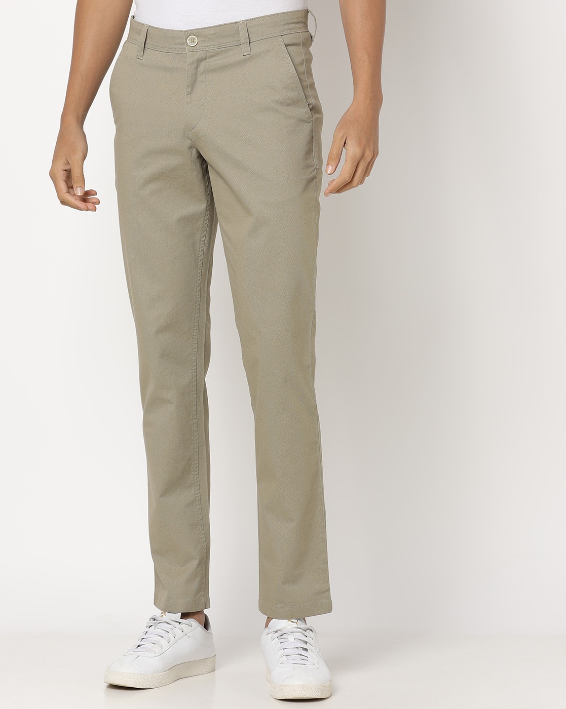 Buy Cream Trousers & Pants for Men by BLACK DERBY Online | Ajio.com