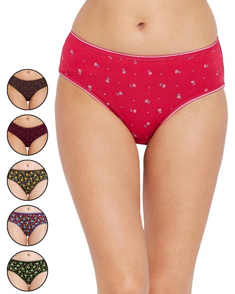 Buy Bodycare Pack of 6 100% Cotton Printed High Cut Panty - Multi