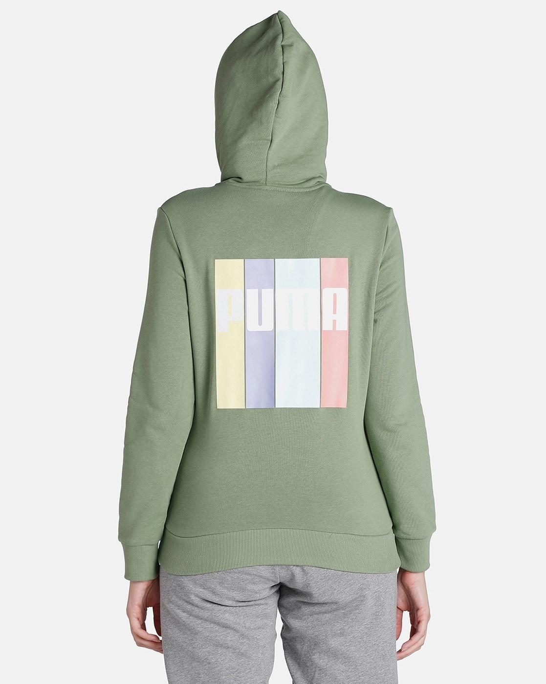 Puma green clearance hoodie womens