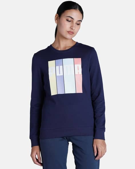 Puma Brand Print Crew-Neck Sweatshirt