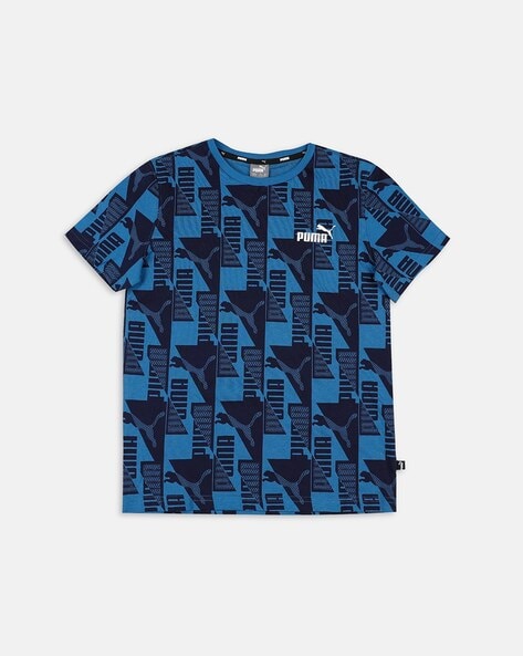 Puma Power Logo Print Round-Neck T-Shirt