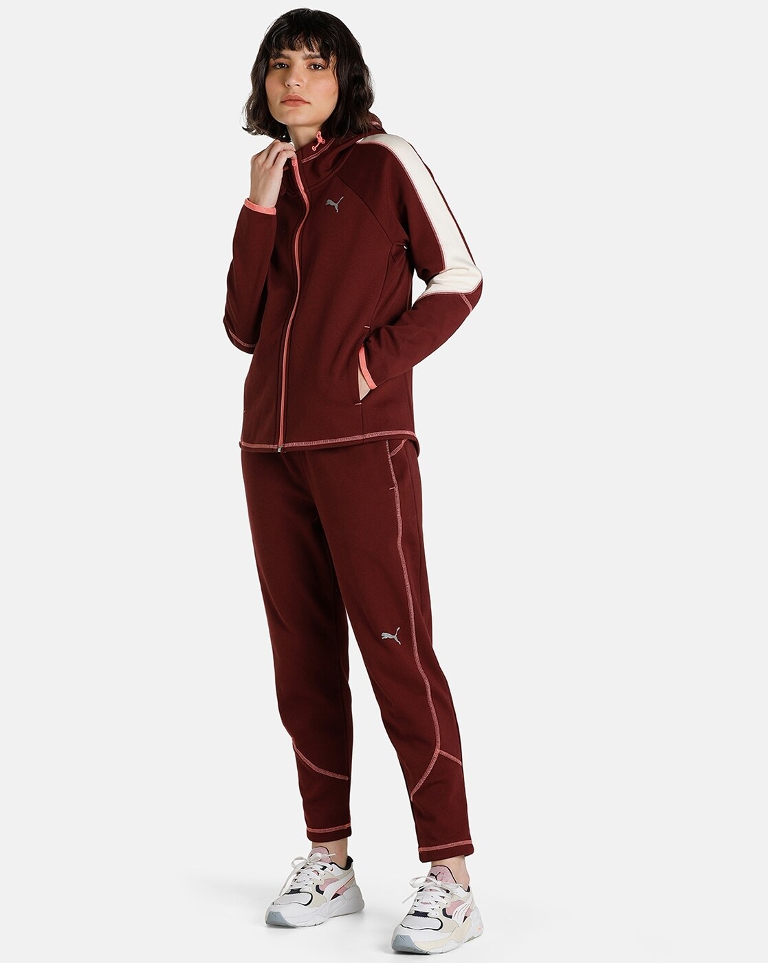 Women Rhinestone Velour Sweatpants