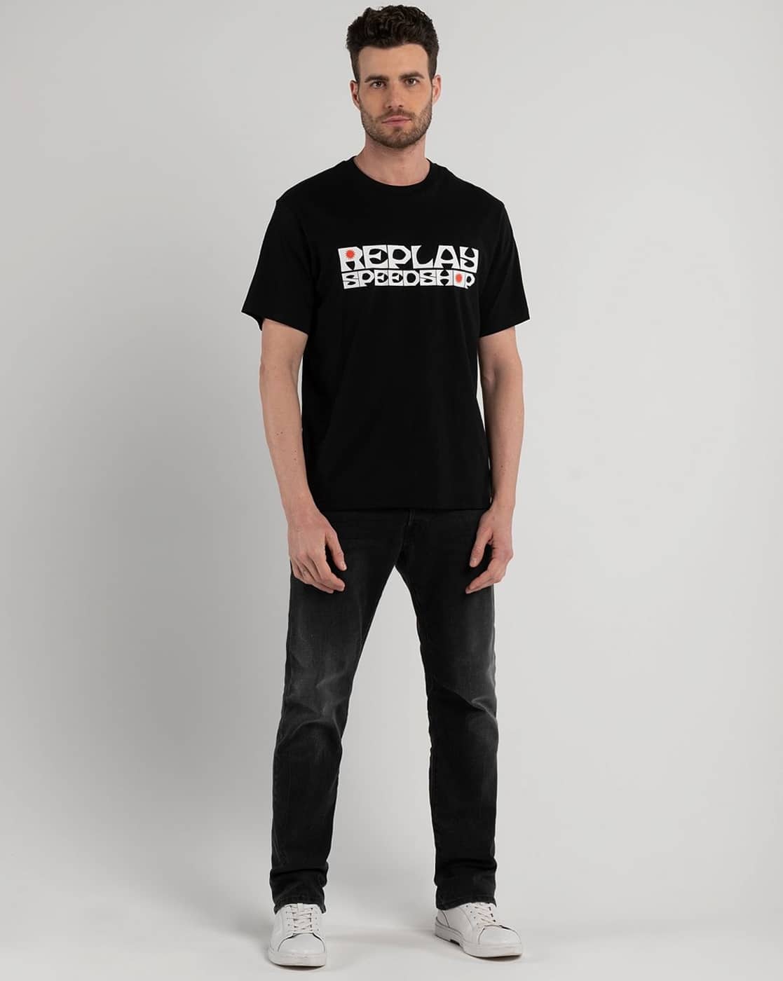 Buy Black Tshirts for Men by REPLAY Online | Ajio.com