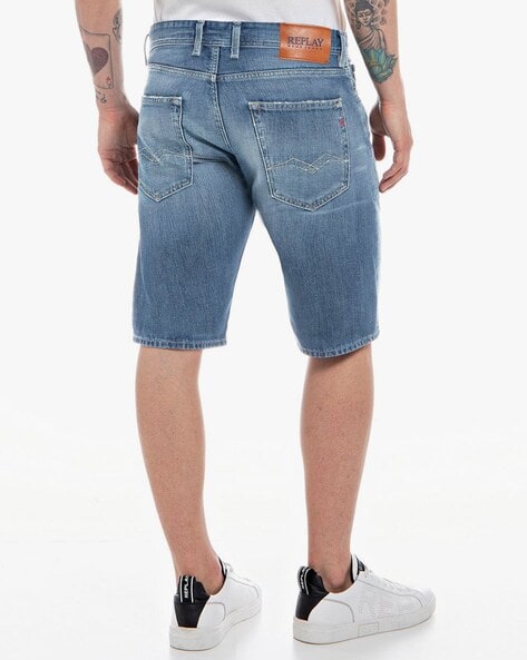 Replay Denim Shorts In Blue | ModeSens