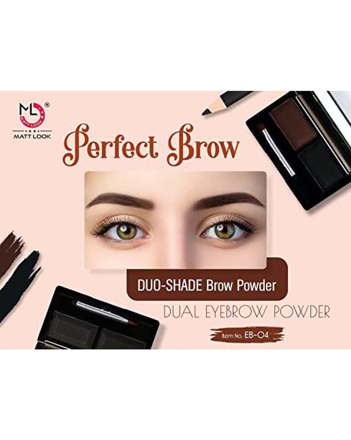 RiHao 2 Colours Eyebrow Powder 8824 (various shades) - Colour Zone Cosmetics