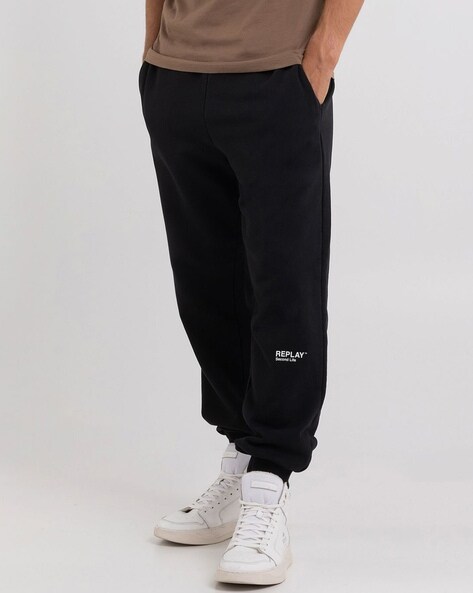 Cotton Fleece Joggers with Side Pockets