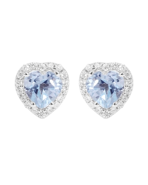 Jamie Joseph | Aquamarine and Diamond Gold Post Stud Earrings at Voiage  Jewelry