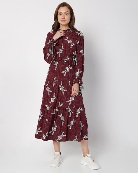 Floral Print Tiered Dress