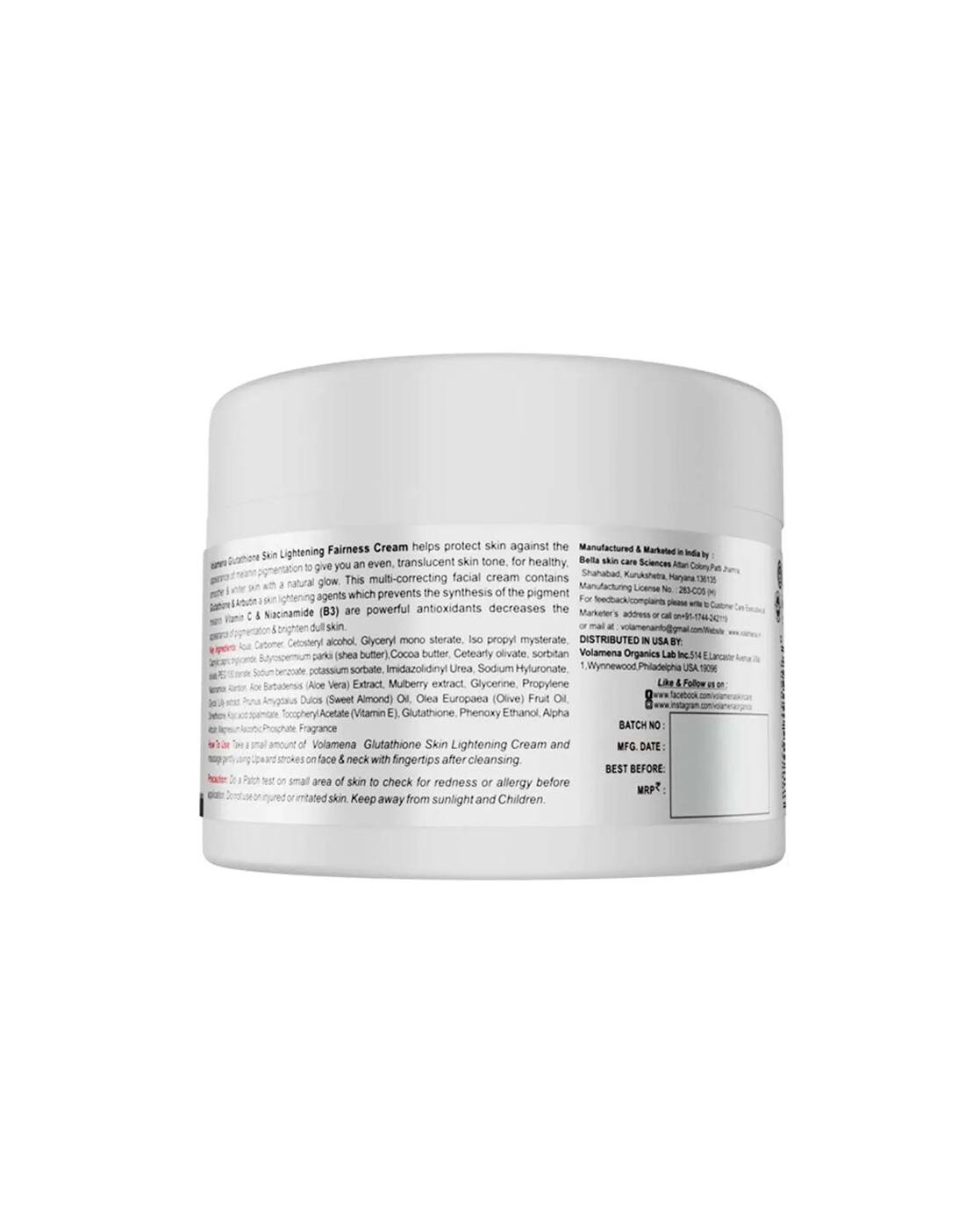 volamena glutathione skin lightening fairness cream Buy Volamena Glutathione Fairness Cream Online