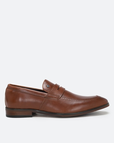 Round-Toe Slip-On Penny Loafers