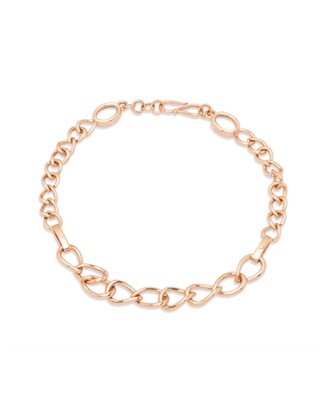 2 line classic design superior quality rose gold bracelet for men - – Soni  Fashion®