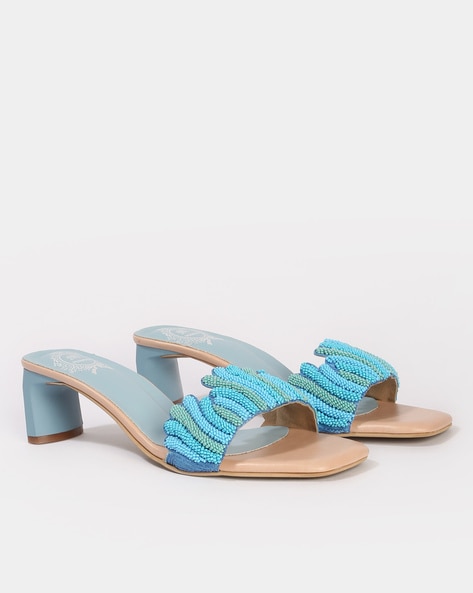 Aquazzura Beaded High-heel Sandals In Brown | ModeSens