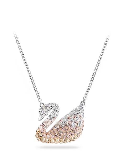 Swarovski silver 2025 swan necklace