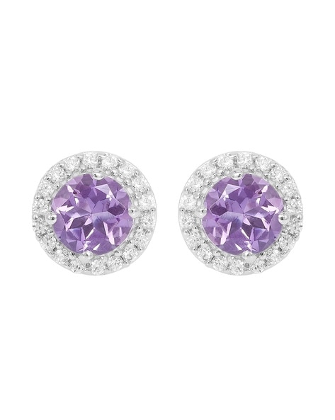 925 Sterling Silver Amethyst Earrings, Gender : Women at Rs 2,850 / Pair in  Jaipur