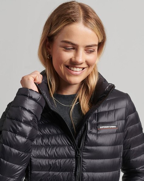 Superdry Womens Everest bomber Jacket Black Glacier Microfibre Hooded | eBay