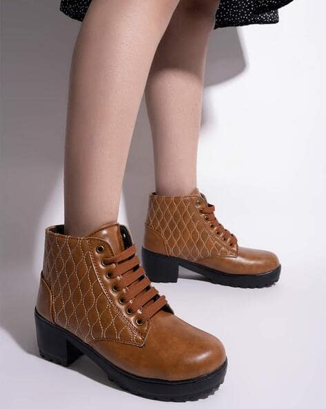 Buy Tan Boots for Women by Shoetopia Online