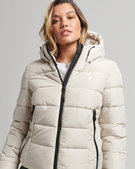 Superdry Hooded Shine Sports Puffer Jacket at John Lewis & Partners