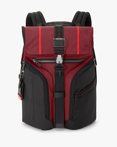 Buy TUMI Alpha Bravo Logistics Flap Lid Backpack Dessert Red