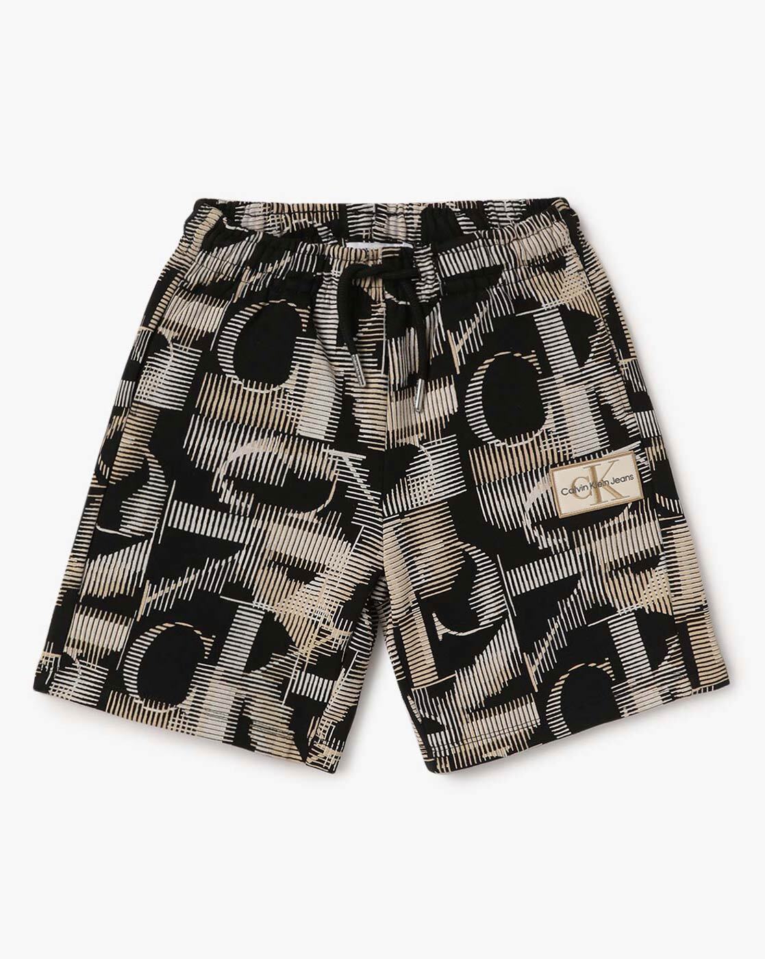 Logo Print Shorts with Elasticated Waistband