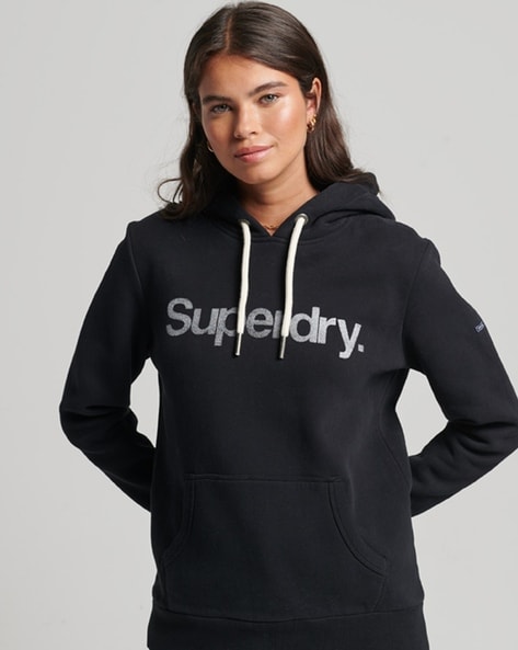 Buy Black Sweatshirt Hoodies for Women by SUPERDRY Online Ajio