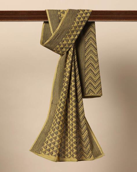 Bagh Hand Block Print Natural Dyed Cotton Stole Price in India