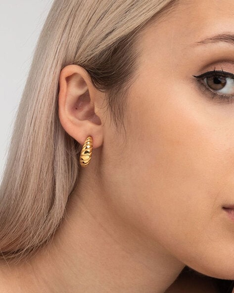 Buy Small Gold Huggie Earrings Tiny Cartilage Earring Mini Hoop Online in  India  Etsy