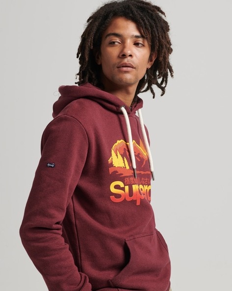 Maroon shop superdry hoodie