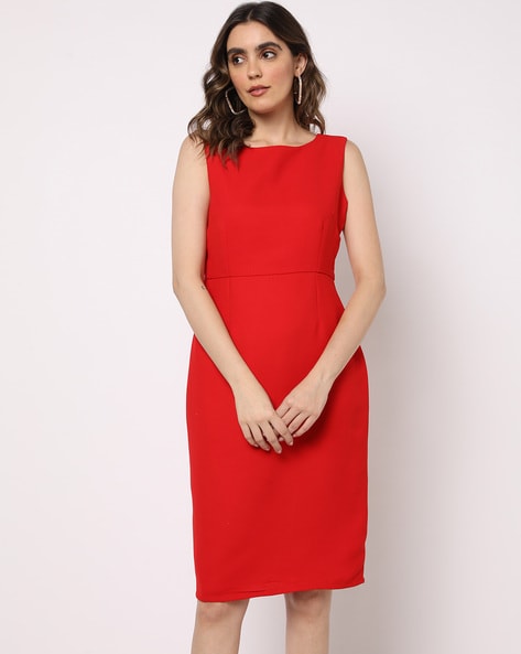 Ajio hot sale red dress